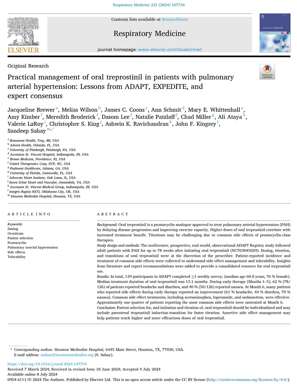Practical Management Of Oral Treprostinil In Patients With Pulmo