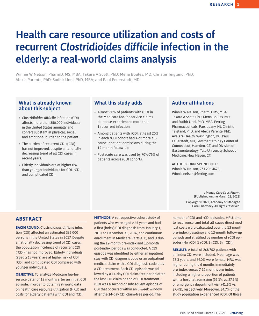 Nelson 2021 J Manag Care Spec Pharm