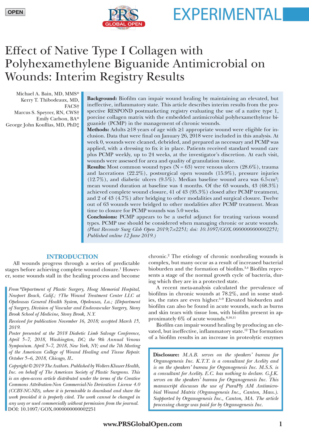 Aim Biomedical Sample Bain 2019 Plastr Reconstr Surg Glob Open 1