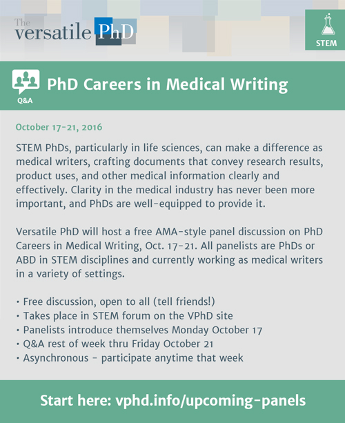 Versatile PhD: Careers in Medical Writing